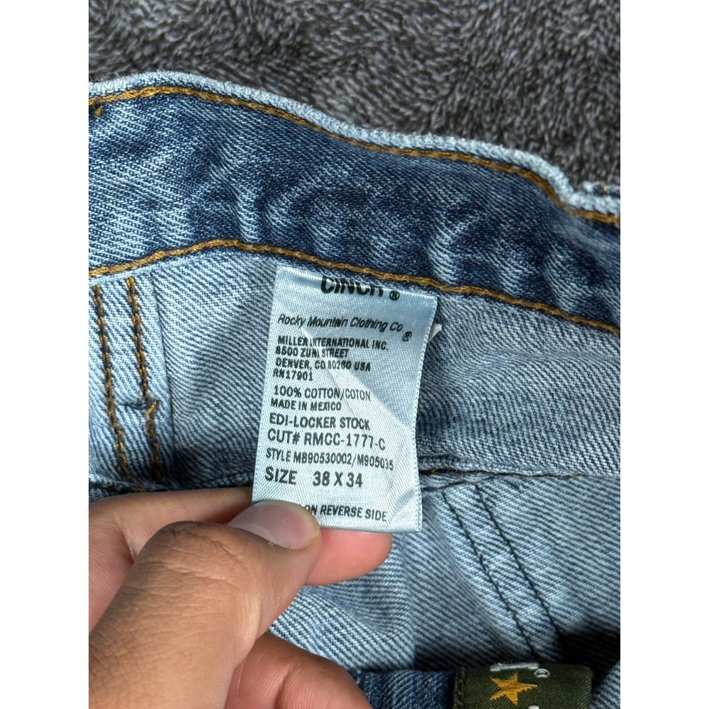 Cinch Jeans Green Label Mens 38x34 Light Wash Denim Straight Leg Casual - Picture 5 of 9